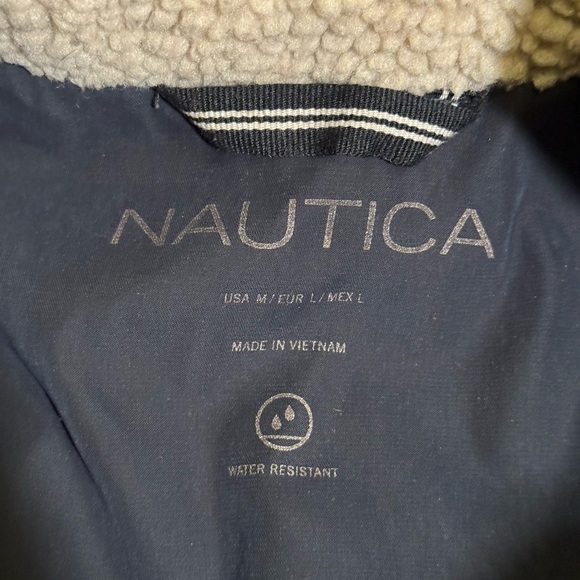 Nautica Dark Blue Puffer Jacket with Faux Fur Hood - Picture 7 of 9